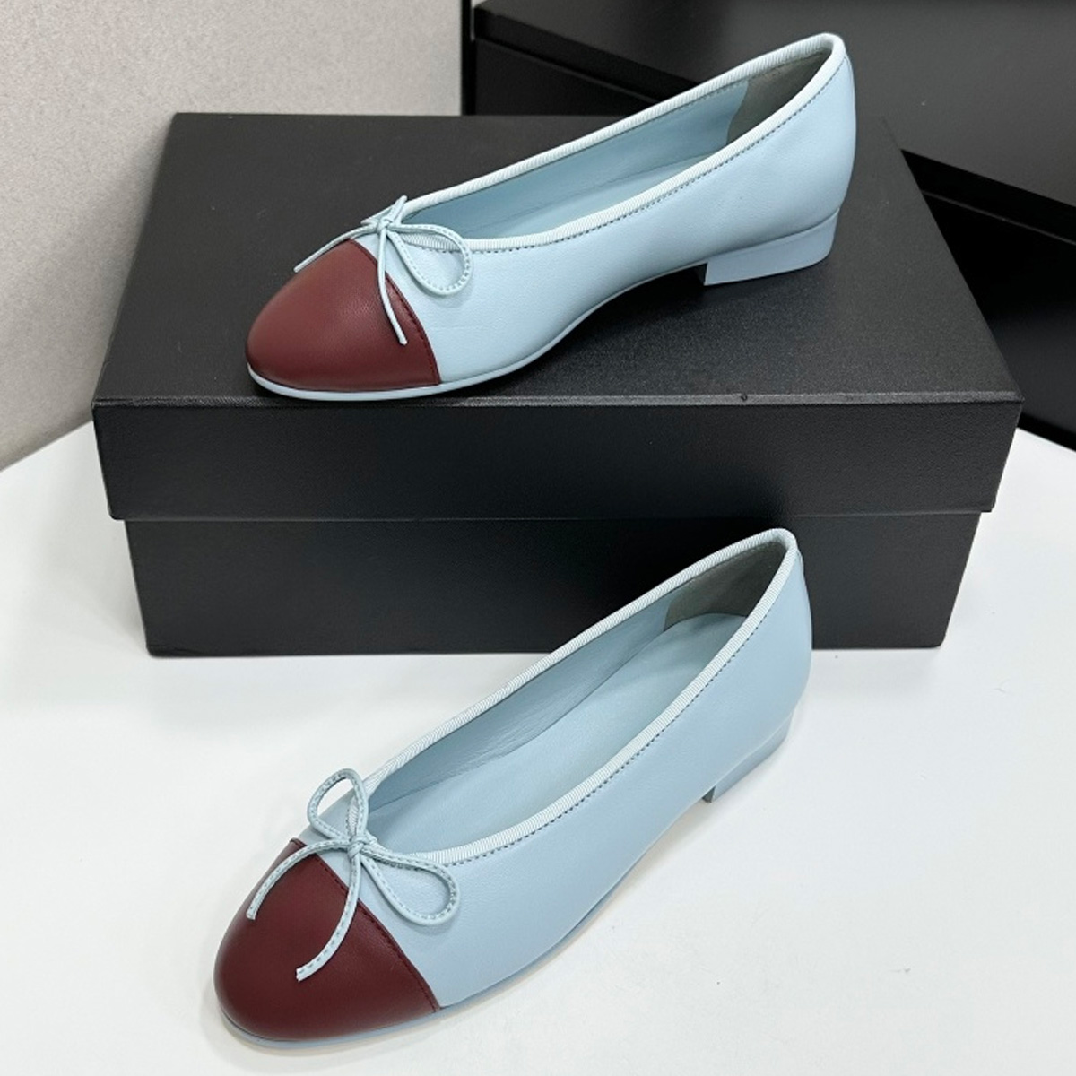 Women Shoes Size - 2026 Women's Two-Tone Cap-Toe Ballet Flats,