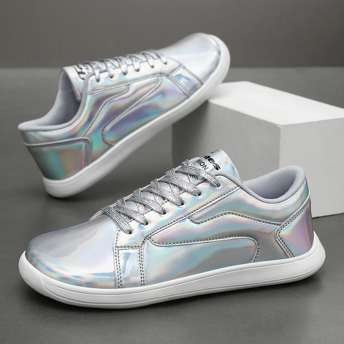 Women'S Shoes With Wide Toe Box - Women Iridescent Wide Toe Box Sneakers