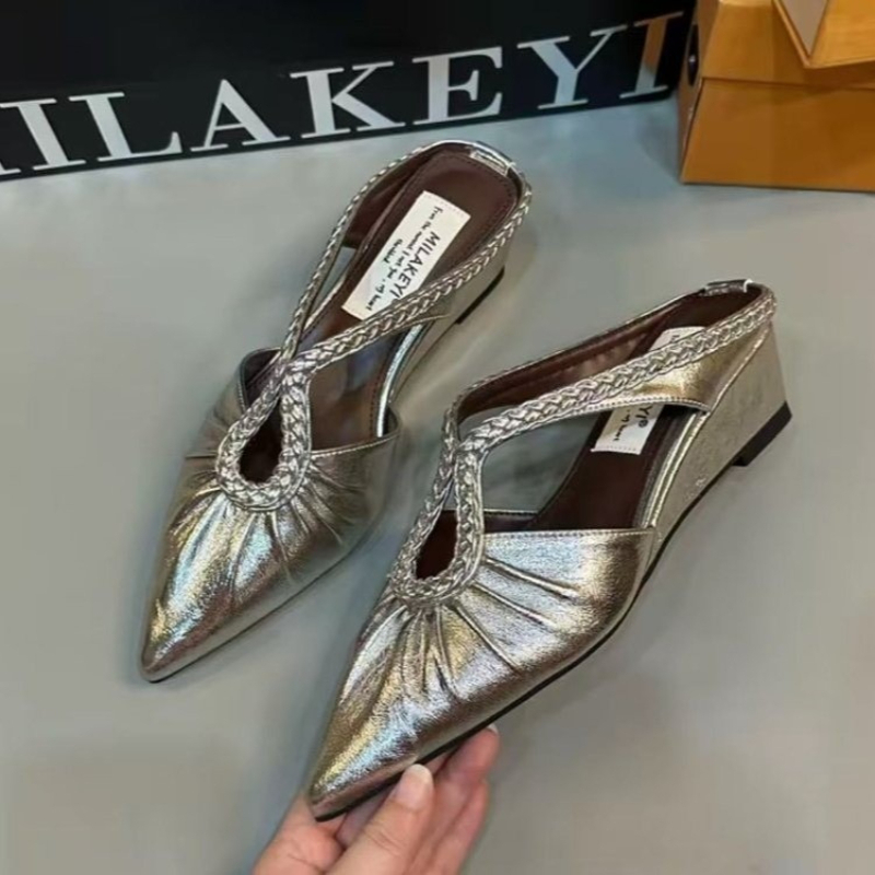 Women Shoes Nb - Pointed Toe Mule Heel Sandals Women