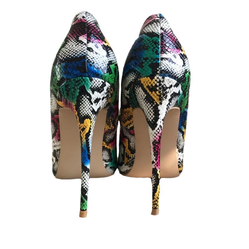 Colorful Python Leather High H - Women'S Shoes In Size 12 บทวิจารณ์และราคา