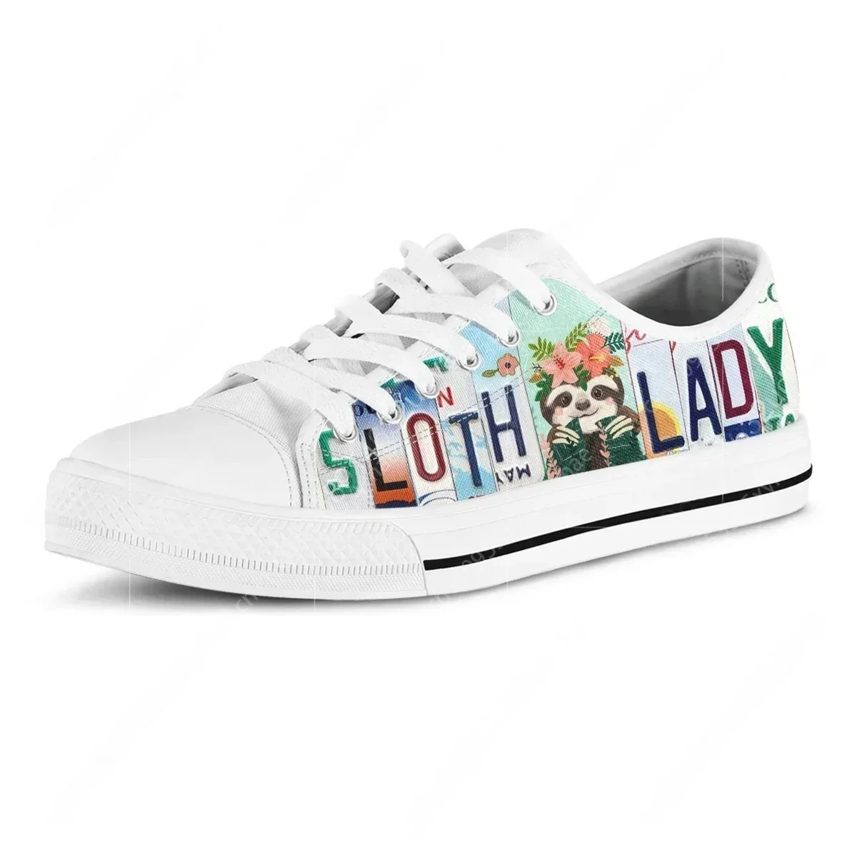 License Plate Sloth Lady Cute  - Women'S Shoes In Size 12 บทวิจารณ์และราคา