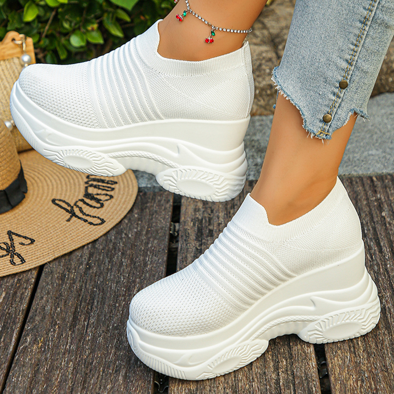 Women's Knitted White Chunky S - Women Shoes Store บทวิจารณ์และราคา