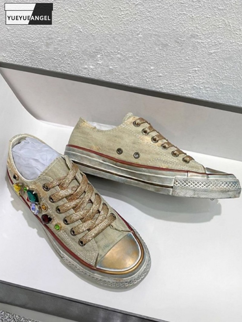 Vintage Women Low Cut Lace Up  - Women Shoes Joggers บทวิจารณ์และราคา
