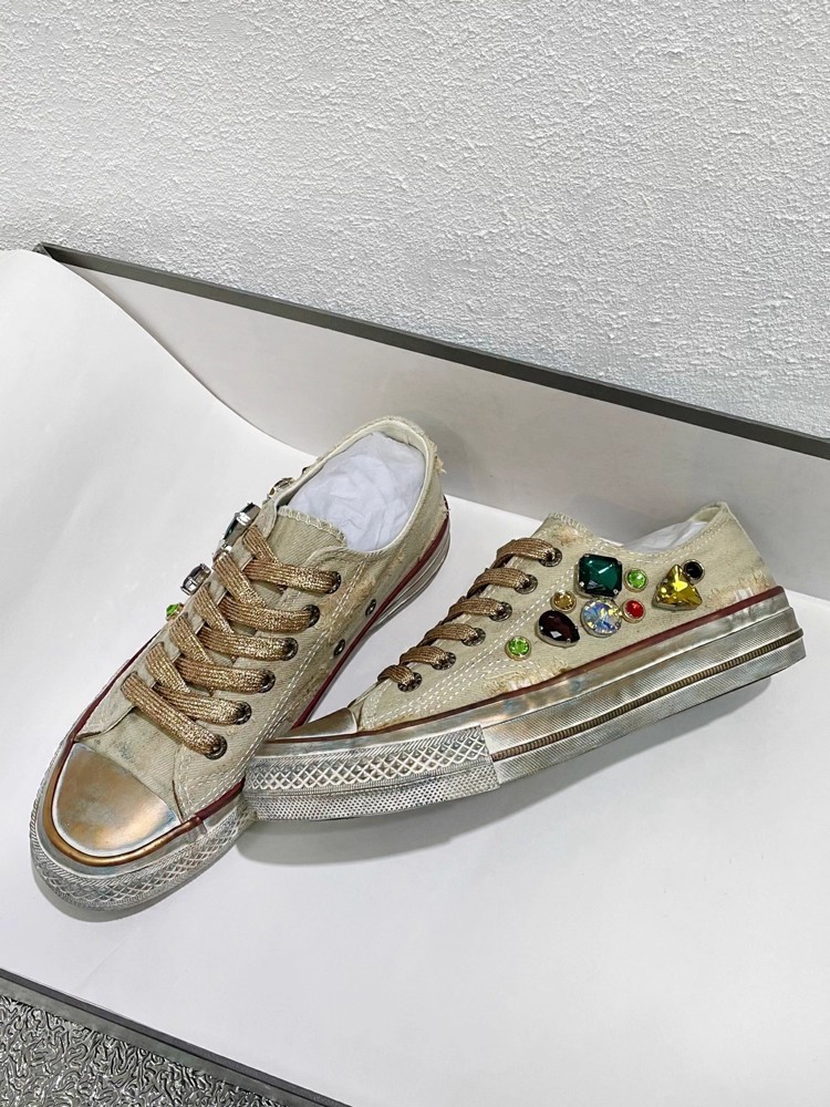 Vintage Women Low Cut Lace Up  - Women Shoes Joggers บทวิจารณ์และราคา