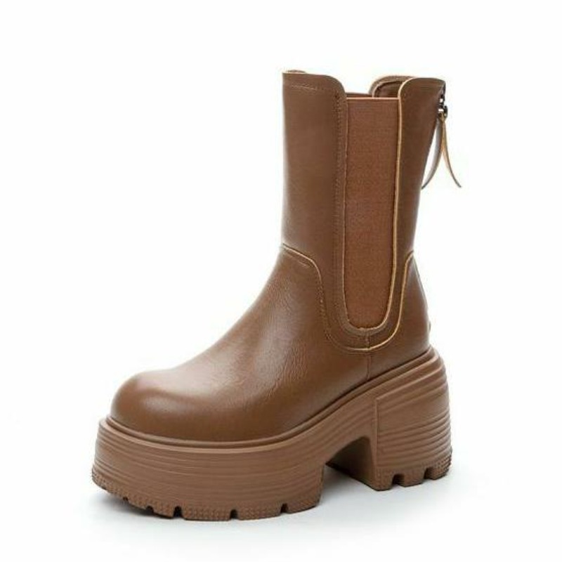9cm New ROME Genuine Leather A - Women'S Shoes High Arch Support บทวิจารณ์และราคา