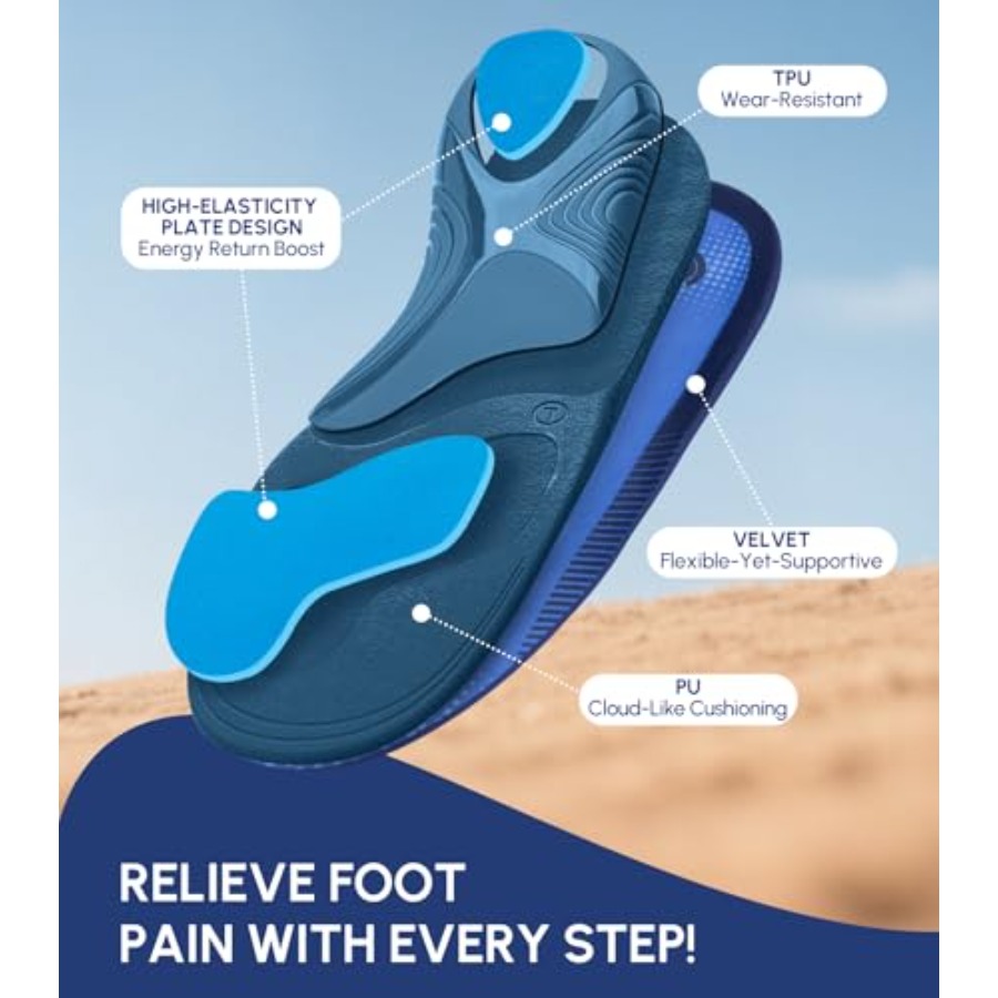 Plantar Fasciitis Insoles for  - Women'S Shoes High Arch Support บทวิจารณ์และราคา