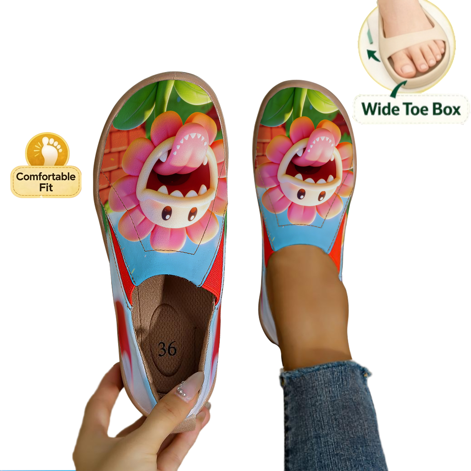 Women's Wide Toe Box Cute Cart - Women'S Shoes With Wide Toe Box บทวิจารณ์และราคา