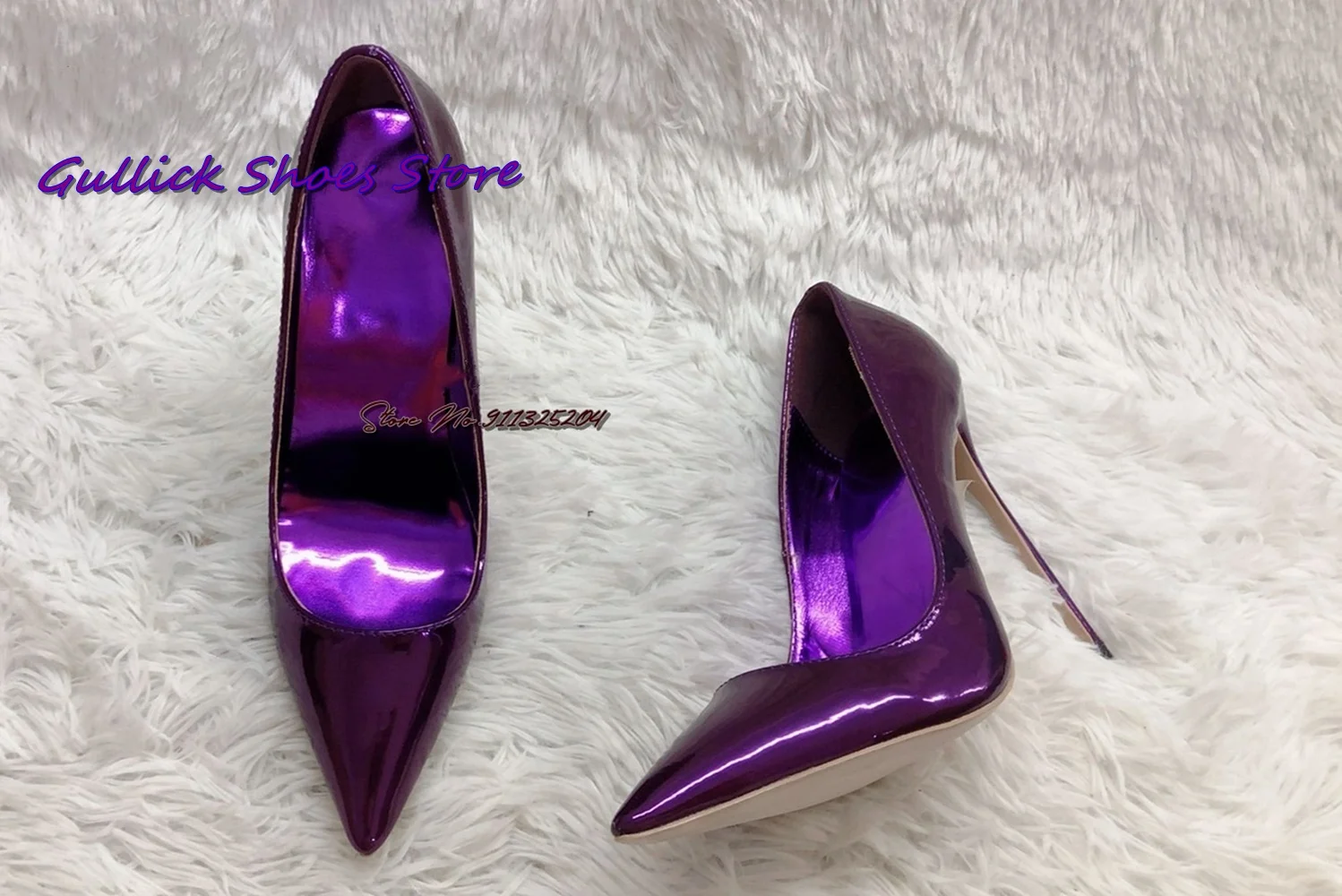 Shiny Purple Patent Leather Pu - Women'S Shoes In Size 12 บทวิจารณ์และราคา