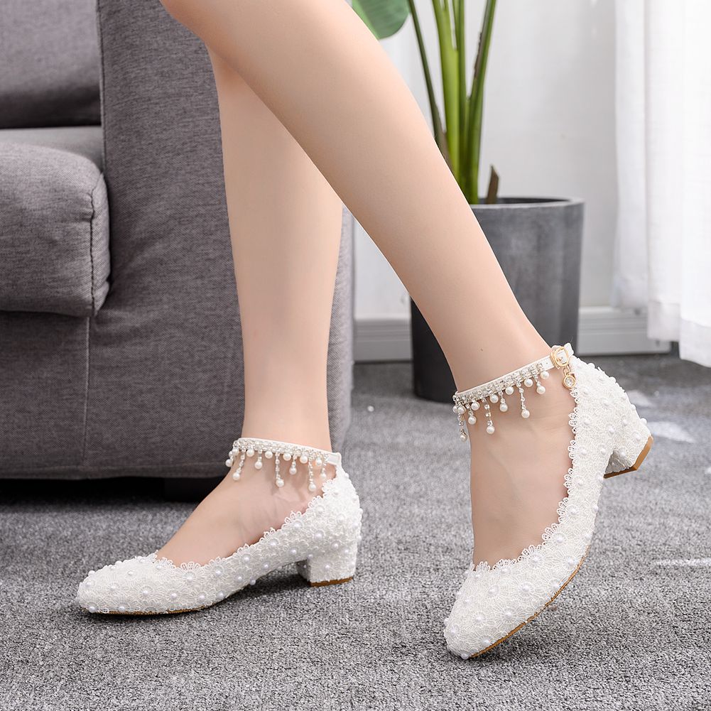 Women's Closed Toe Low Chunky  - Women Shoes Size บทวิจารณ์และราคา