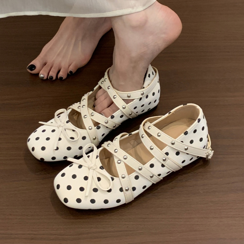 Women Bow Mary Jane Shoes Flat - Women Shoes Size บทวิจารณ์และราคา