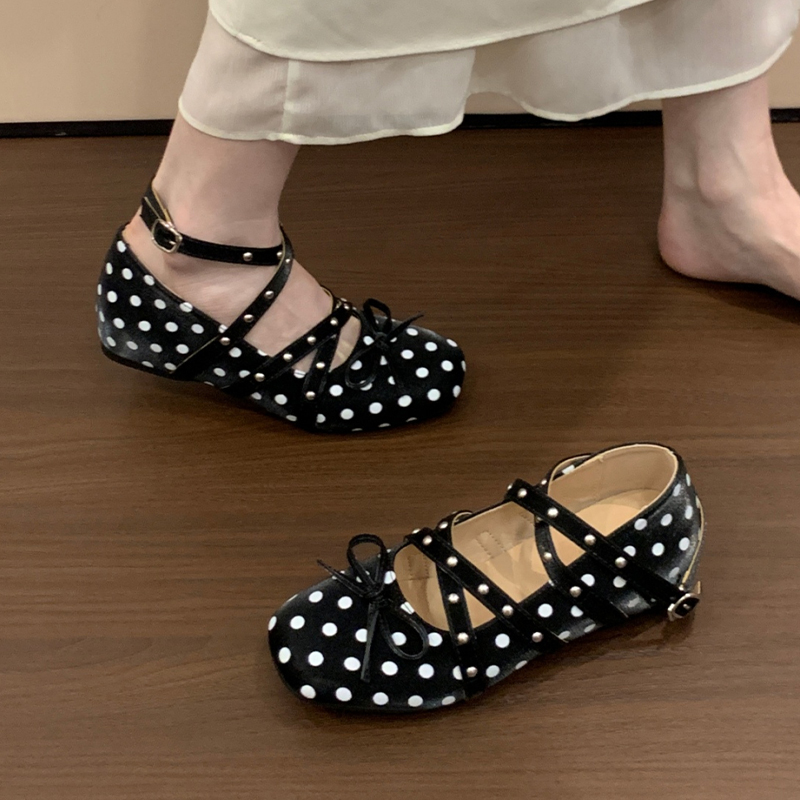 Women Bow Mary Jane Shoes Flat - Women Shoes Size บทวิจารณ์และราคา