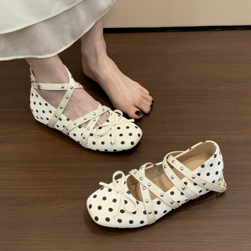 Women Bow Mary Jane Shoes Flat - Women Shoes Size บทวิจารณ์และราคา