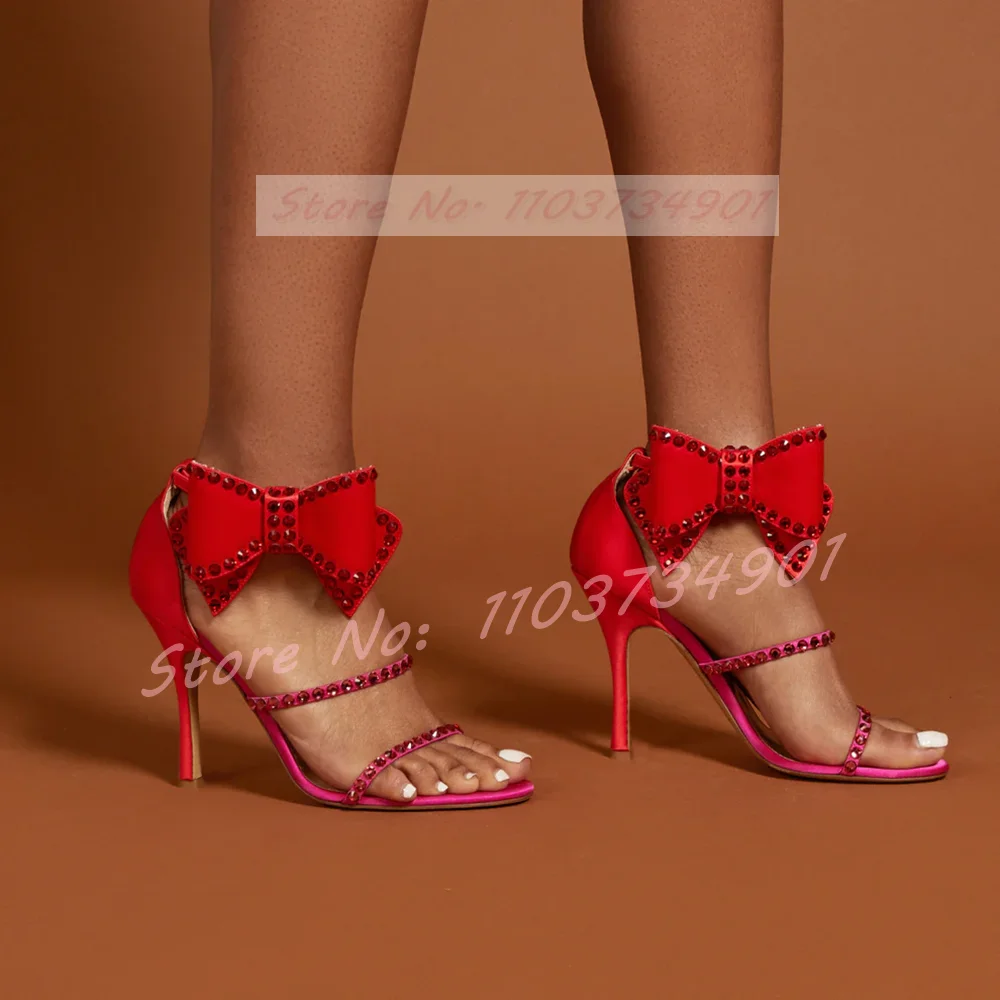 Butterfly-knot Crystals Clear  - Women'S Shoes Trendy บทวิจารณ์และราคา