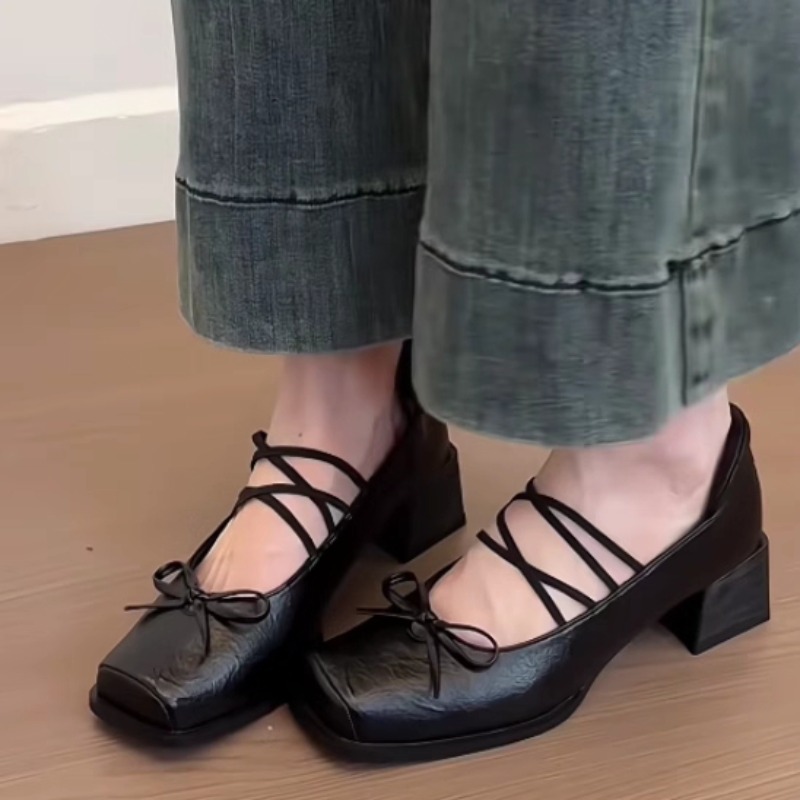 Single Shoes Fashion New Squar - Women'S Shoes In Size 12 บทวิจารณ์และราคา
