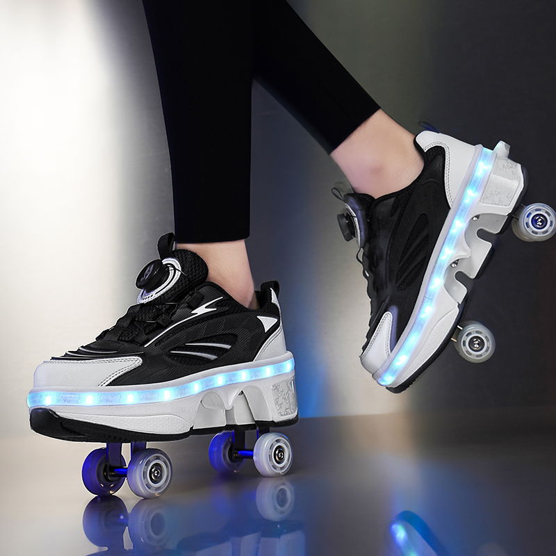 Double-Row Four-Wheel Roller S - Women'S Shoes Professional บทวิจารณ์และราคา