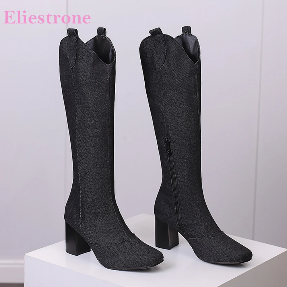 New Winter Black Blue Women Kn - Women'S Shoes In Size 12 บทวิจารณ์และราคา