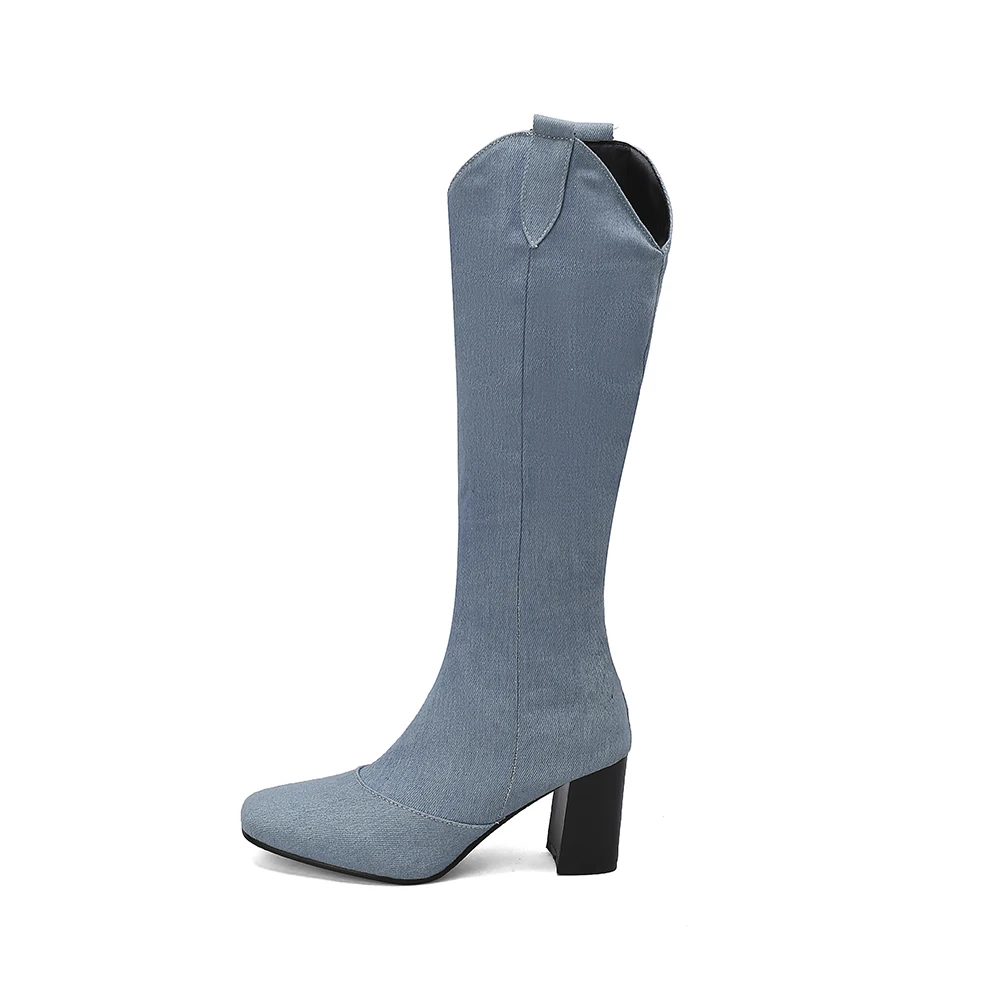 New Winter Black Blue Women Kn - Women'S Shoes In Size 12 บทวิจารณ์และราคา