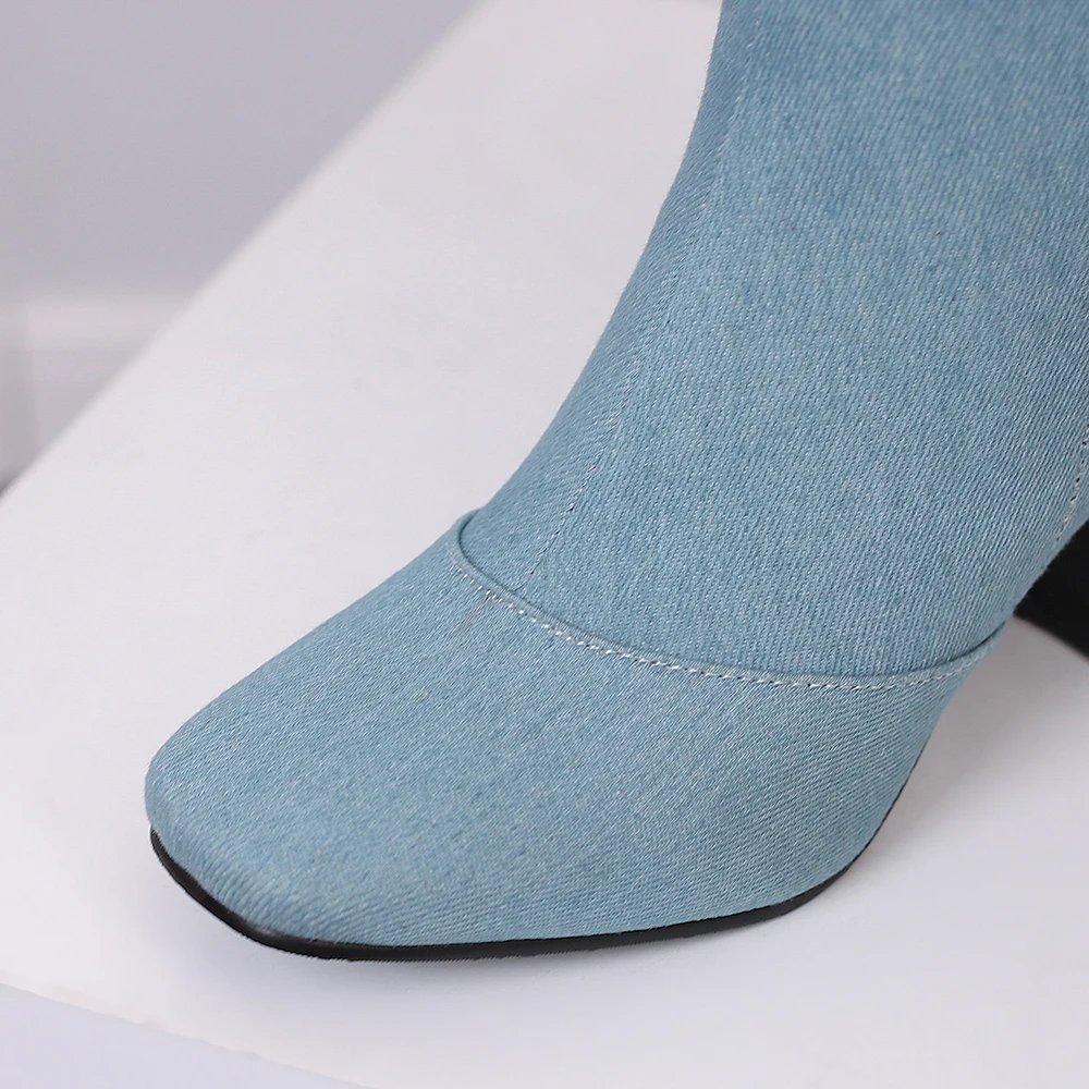 New Winter Black Blue Women Kn - Women'S Shoes In Size 12 บทวิจารณ์และราคา