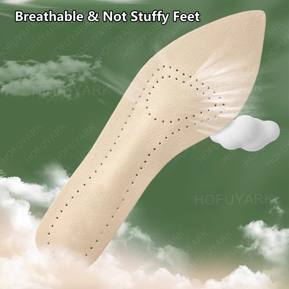 Self-adhesive Leather Insoles  - Women'S Shoes High Arch Support บทวิจารณ์และราคา