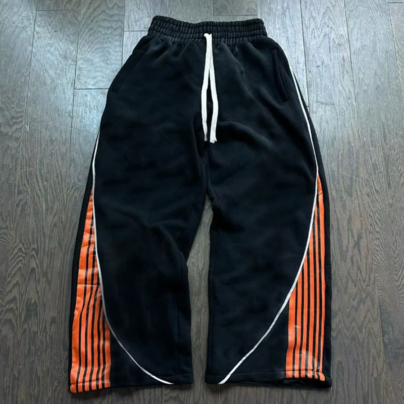 Fashion Stripes Pants Vintage  - Women Shoes Joggers บทวิจารณ์และราคา