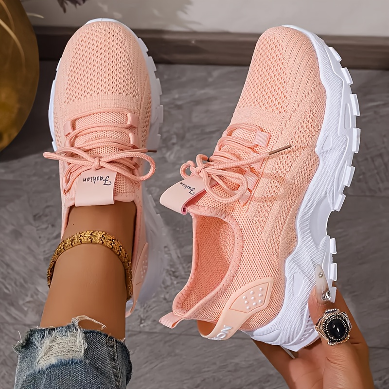Breathable Knit Sneakers Fashi - Women Shoes Store บทวิจารณ์และราคา