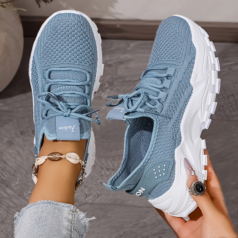 Breathable Knit Sneakers Fashi - Women Shoes Store บทวิจารณ์และราคา