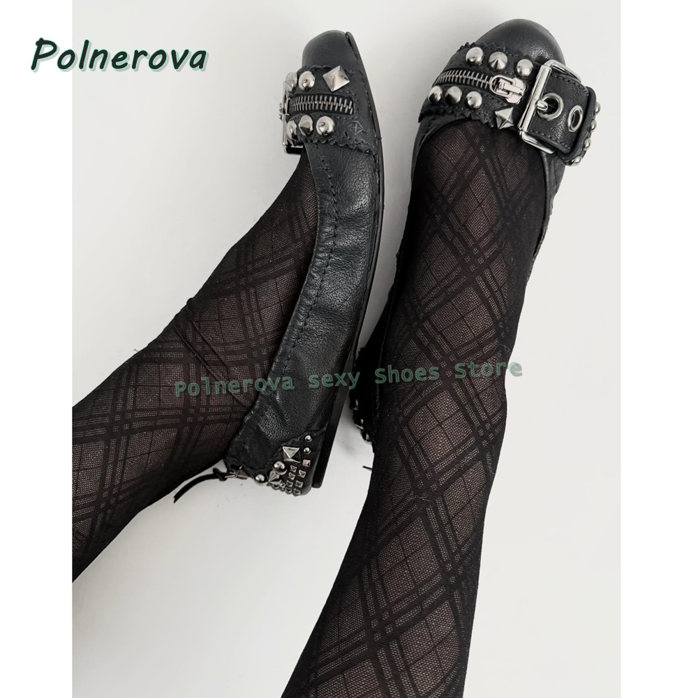 Rivet Belt Buckle Mary Jane Sh - Women Shoes Size บทวิจารณ์และราคา