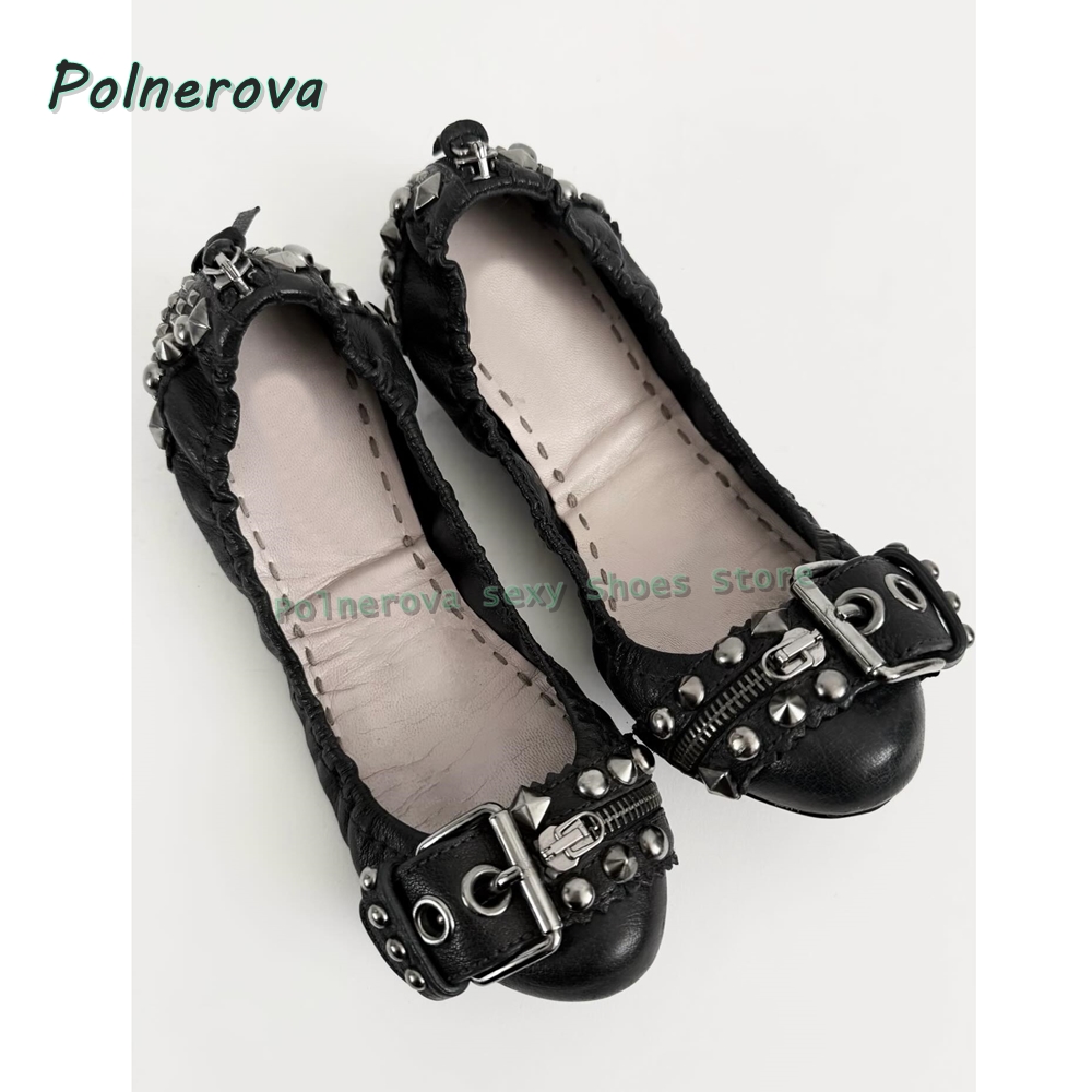 Rivet Belt Buckle Mary Jane Sh - Women Shoes Size บทวิจารณ์และราคา