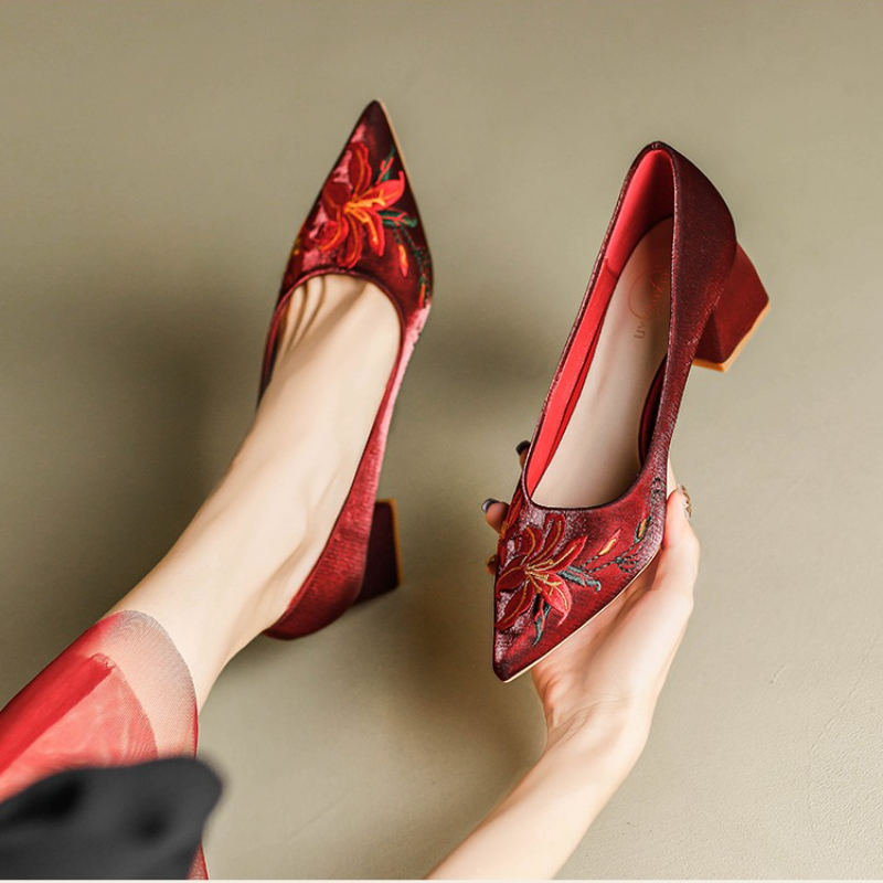 Spring Red Wedding Shoes Embro - Women'S Shoes Naturalizer บทวิจารณ์และราคา