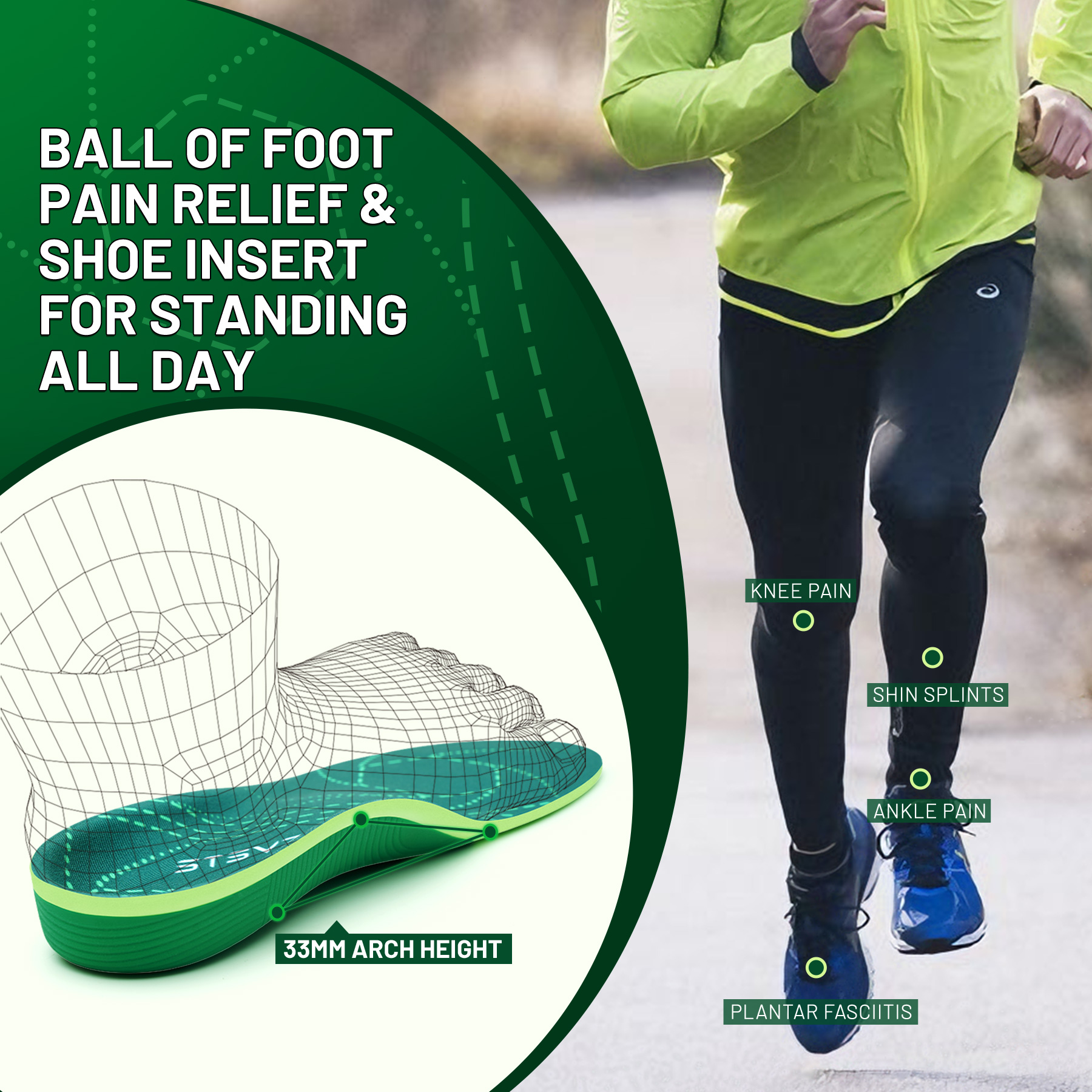 Plantar Fasciitis Relief Ortho - Women'S Shoes High Arch Support บทวิจารณ์และราคา