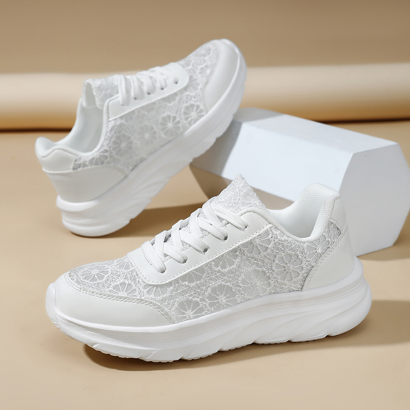 Woman White shoes print sneake - Women Shoes Store บทวิจารณ์และราคา