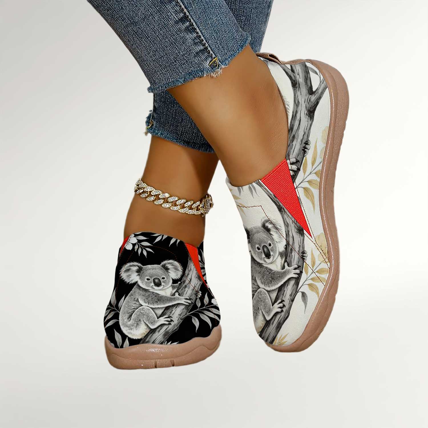 Women's Cute Koala Print Slip- - Women'S Shoes With Wide Toe Box บทวิจารณ์และราคา