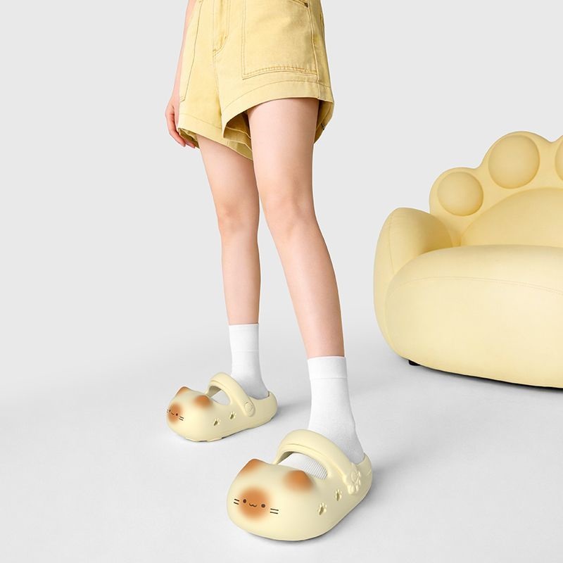 New creative black cat slipper - Women'S Shoes Clogs บทวิจารณ์และราคา