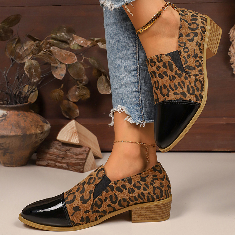 Leopard Printed Women's Low He - Women Shoes Size บทวิจารณ์และราคา